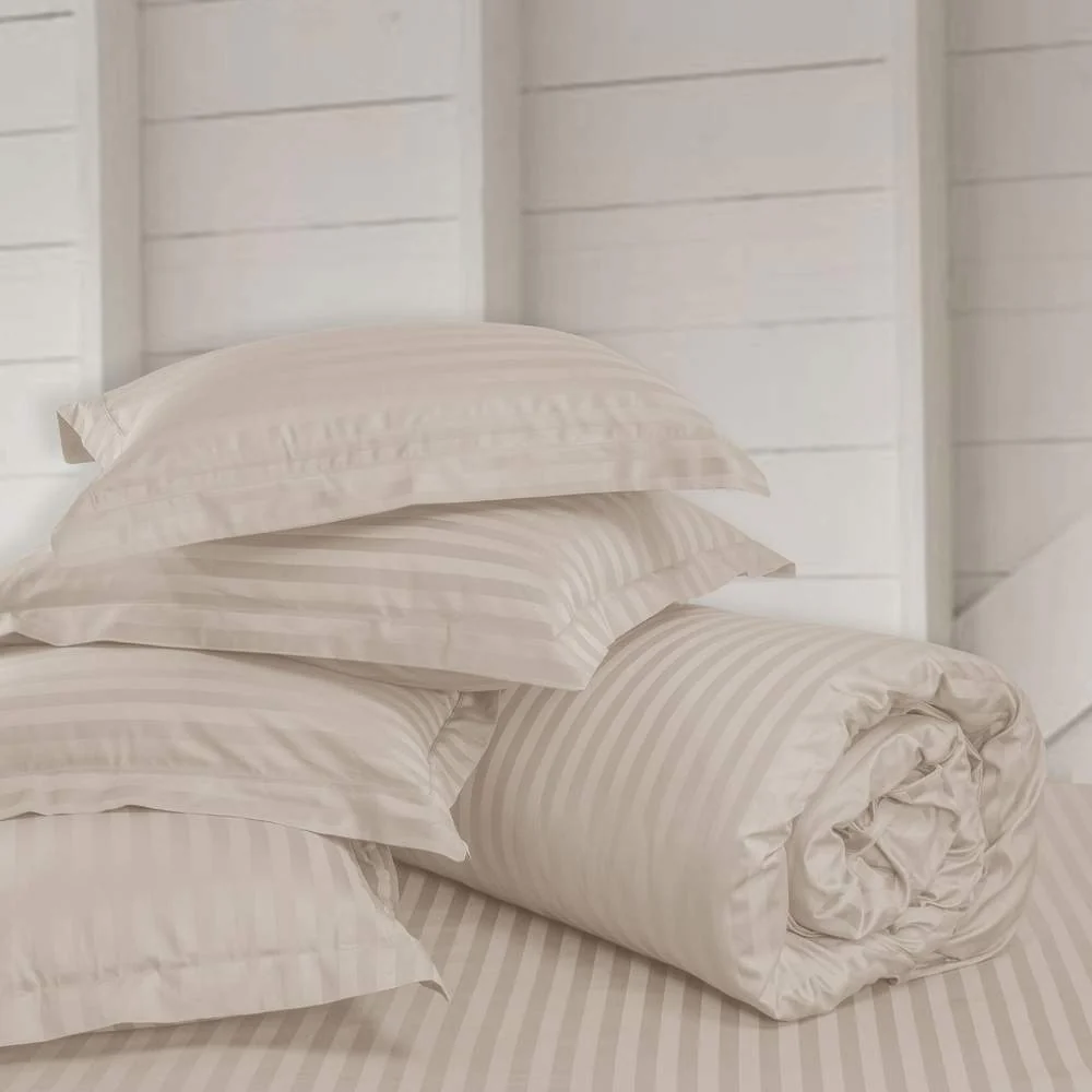 750 Tc Italian Jcq Stripe 100% Cotton | Cotton Bedding Sets - Image 5