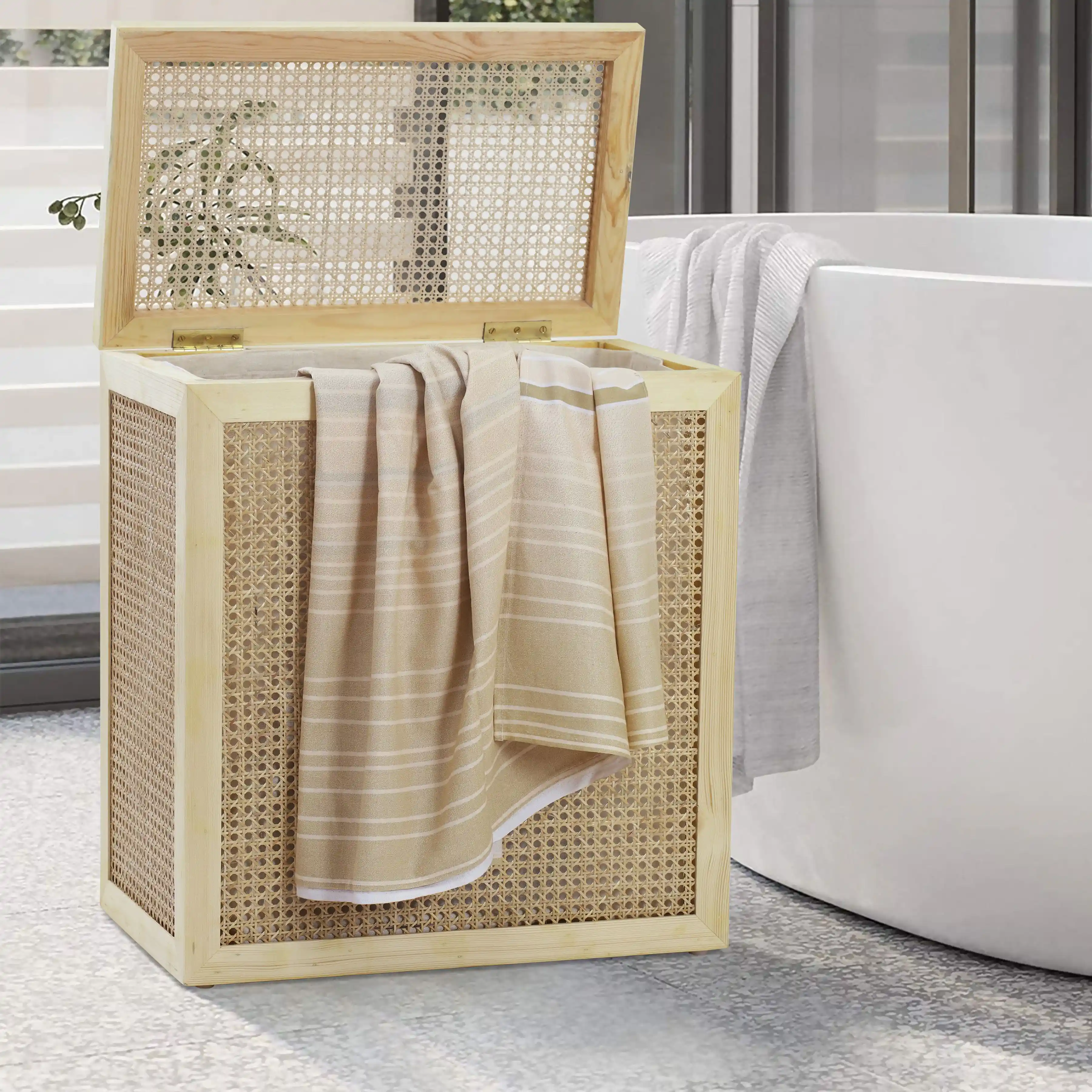 Bamboo Wicker Laundry Baskets - Image 5