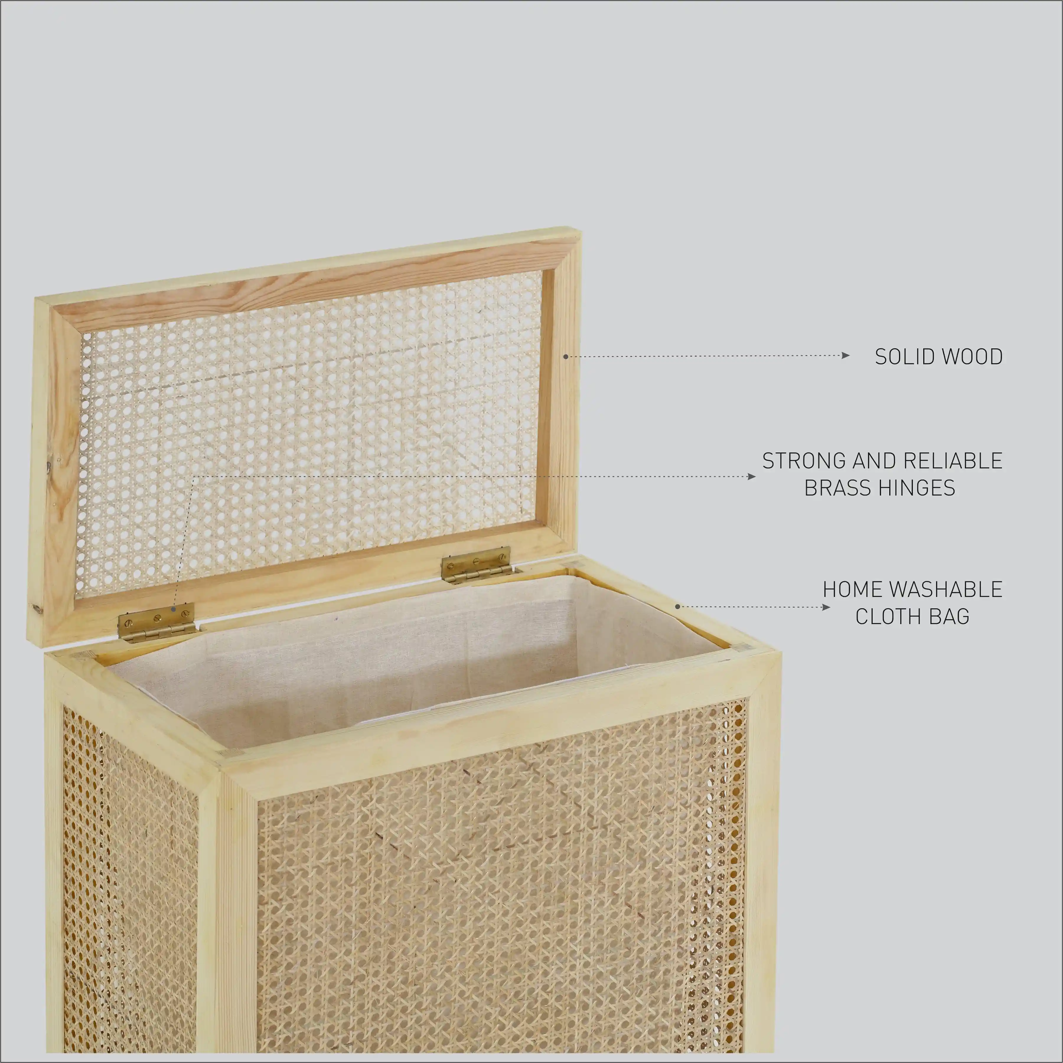 Bamboo Wicker Laundry Baskets - Image 6