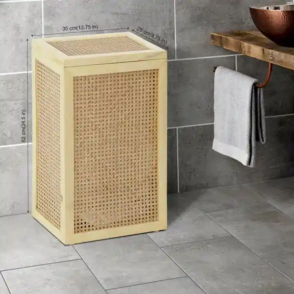Bamboo Wicker Laundry Baskets - Medium - Image 6