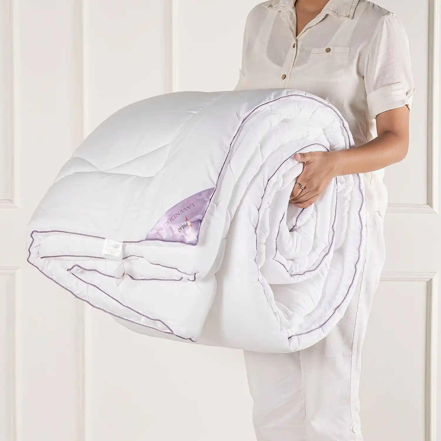 Lavender Winter Quilt/Comforter - 350 GSM - Image 5