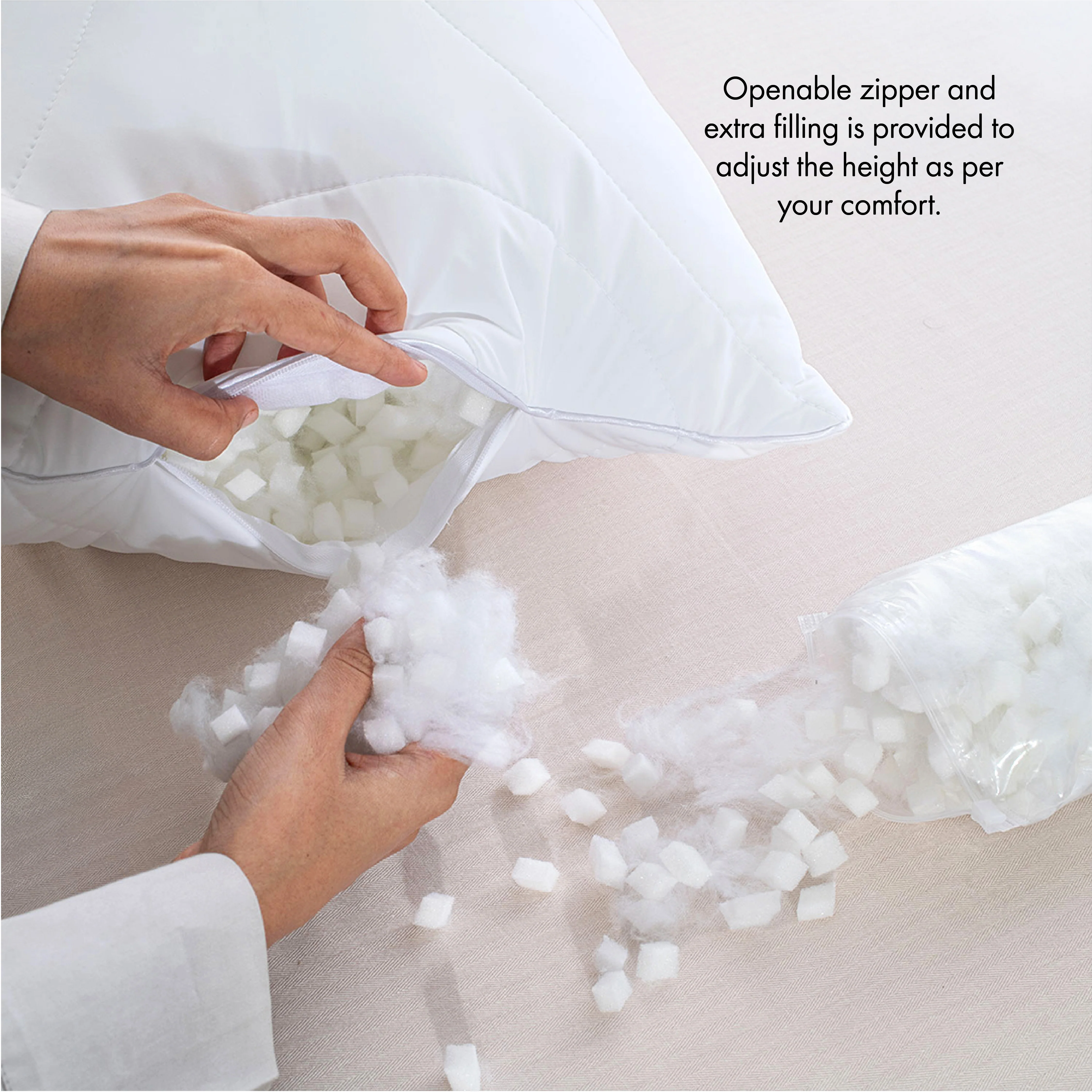 Sleepology Luxury Pillow | Adjustable Filling - Neck & Shoulder Support - Image 4