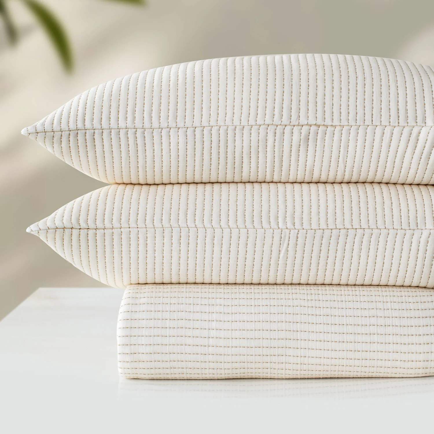 Linen Cotton Quilted Bed Spread Set – Lightweight All-Season Comfort - Image 10