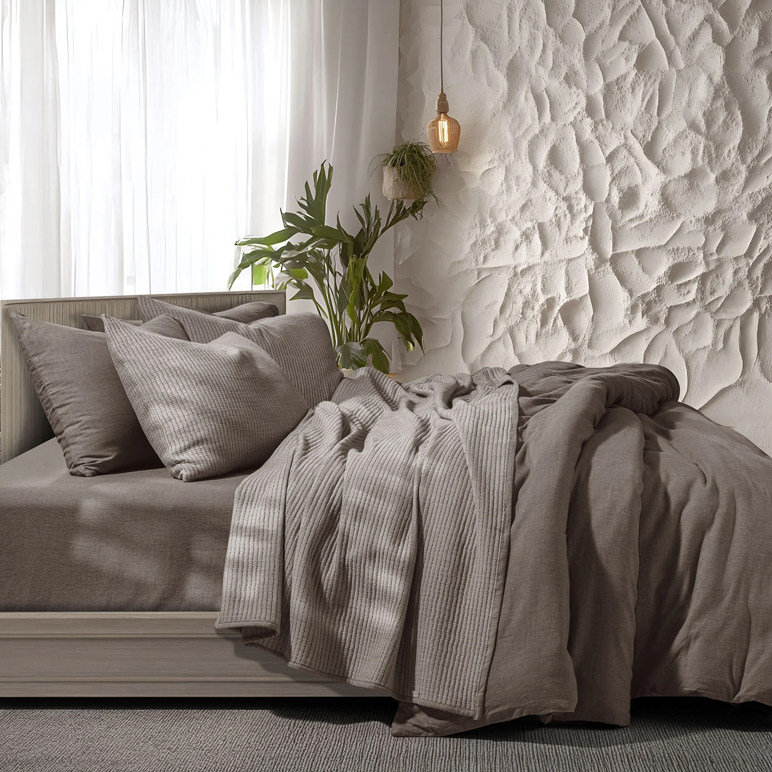 Linen Cotton Quilted Bed Spread Set – Lightweight All-Season Comfort - Image 12