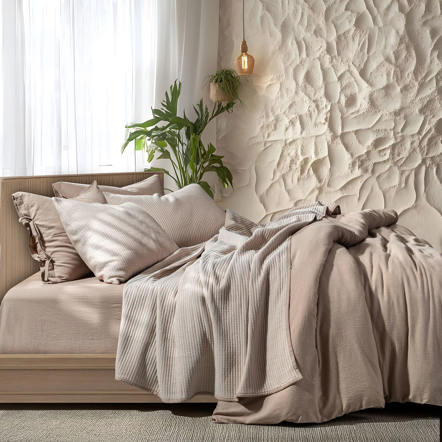 Linen Cotton Quilted Bed Spread Set – Lightweight All-Season Comfort - Image 16
