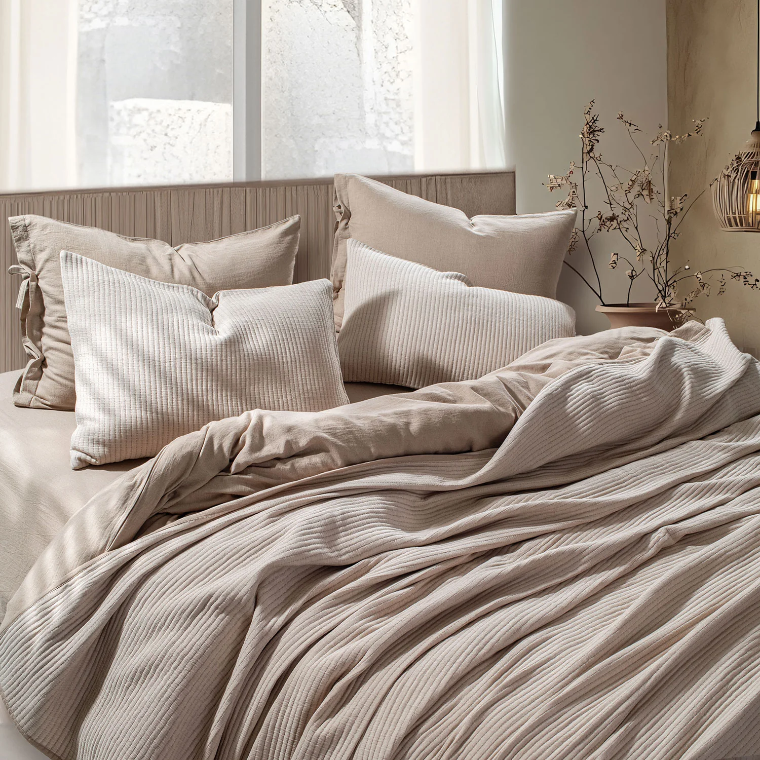 Linen Cotton Quilted Bed Spread Set – Lightweight All-Season Comfort - Image 18