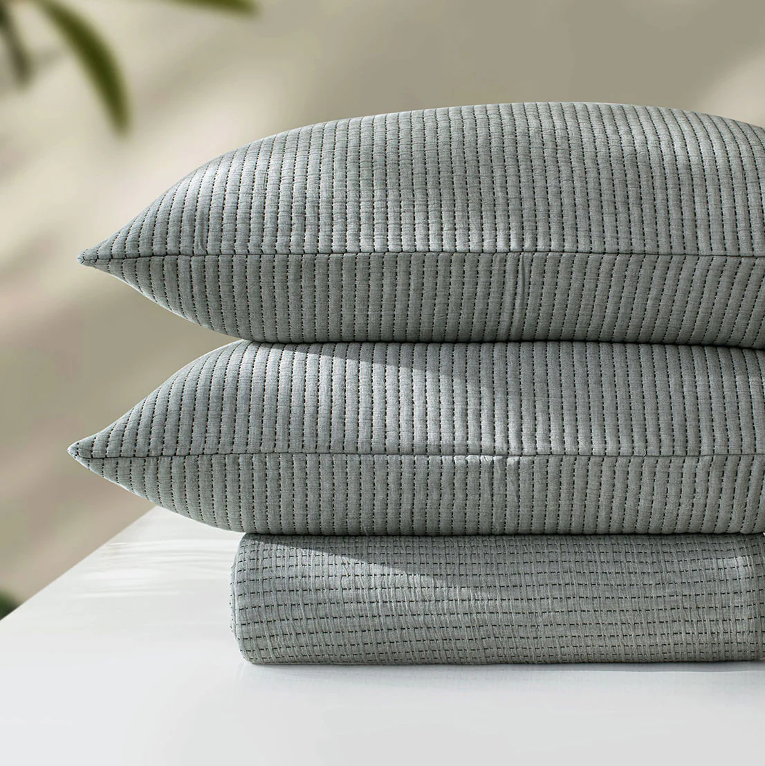 Linen Cotton Quilted Bed Spread Set – Lightweight All-Season Comfort - Image 3